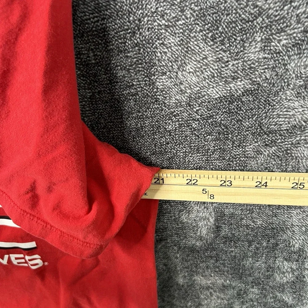 Ohio State Buckeyes Nike Size Large Red Athletic Cut Tee Shirt Dri Fit